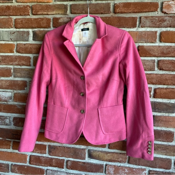 J. Crew Pink Wool Blend Blazer Two Button Small